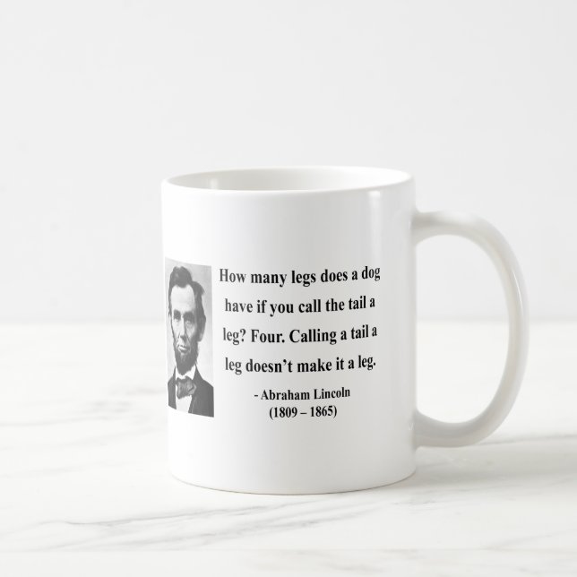 Abraham Lincoln citationstecken 13b Kaffemugg (Höger)