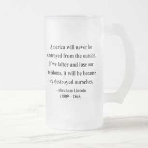 Abraham Lincoln citationstecken 1a Frostat Ölglas