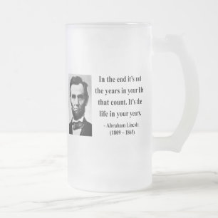 Abraham Lincoln citationstecken 2b Frostat Ölglas