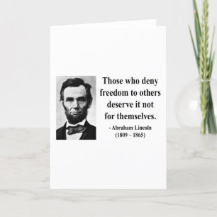 Abraham Lincoln citationstecken 3b Kort