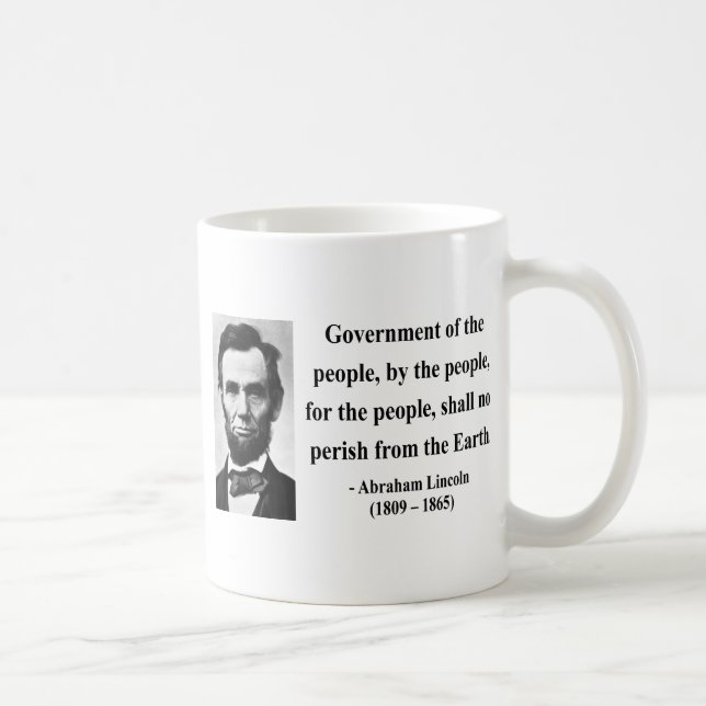 Abraham Lincoln citationstecken 7b Kaffemugg (Höger)