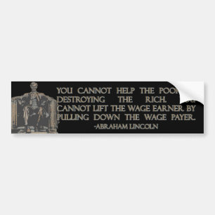 Abraham Lincoln citationstecken på förstörelse Bildekal