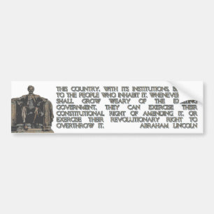 Abraham Lincoln citationstecken på vår Bildekal