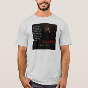 Abraham Lincoln citationstecken & porträtt Tee