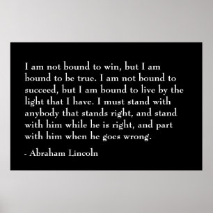 Abraham Lincoln citationstecken Poster