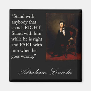 Abraham Lincoln citationstecken "stativ med vem Magnet