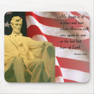 Abraham Lincoln citationsteckenmousepad Musmatta