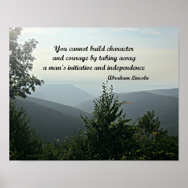 Abraham Lincoln citerar i god tid Poster (Framsidan)