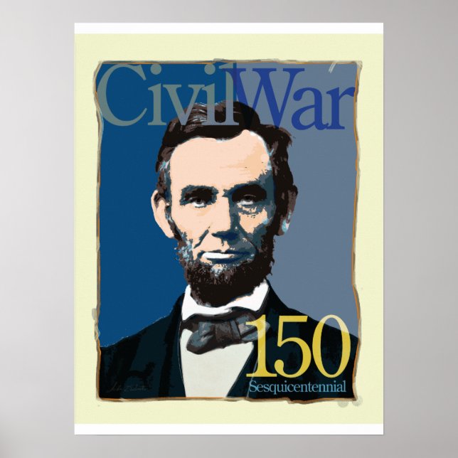 Abraham Lincoln Civil Krig 150-årsdagen Poster (Framsidan)