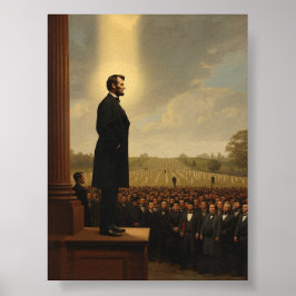 Abraham Lincoln Deliving Gettysburg Adress Poster