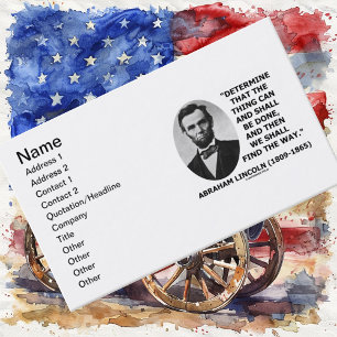 Abraham Lincoln Determine Sak kan göras Visitkort