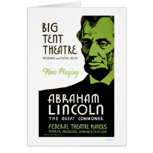 Abraham Lincoln drama 1936 WPA Hälsningskort