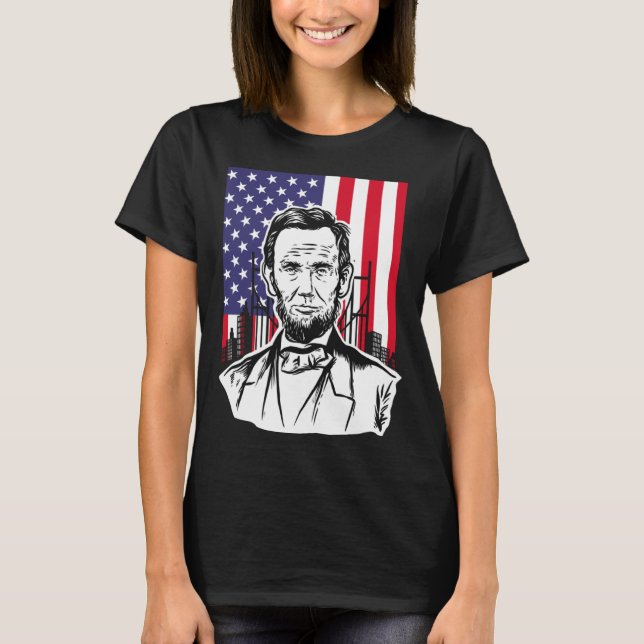 Abraham Lincoln eller Var utmärkt mot varandra ell T Shirt (Framsida)