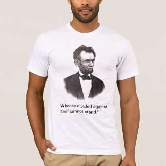 Abraham Lincoln - ett delat hus T-shirt