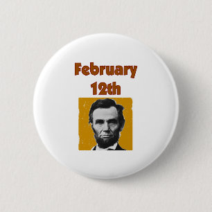 Abraham Lincoln Februari 12:eT-tröja & gåvor Knapp