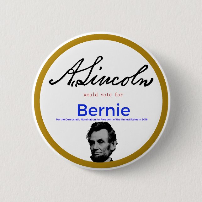 Abraham Lincoln för Bernie slipmaskiner Knapp (Framsida)