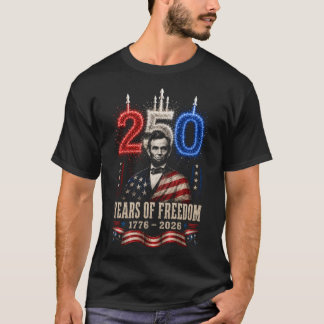 Abraham Lincoln fyrverkerier USA-årsjubileumskläde T Shirt