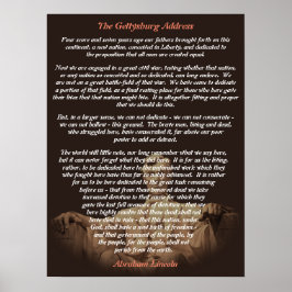 Abraham Lincoln - Gettysburg Adress Poster