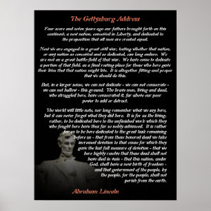 Abraham Lincoln - Gettysburg Adress Poster