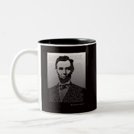 Abraham Lincoln Gettysburg adress Två-Tonad Mugg