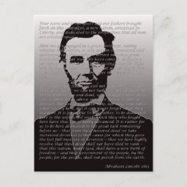 Abraham Lincoln Gettysburg Adress Vykort