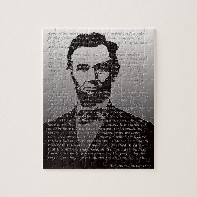 Abraham Lincoln & Gettysburg adresspussel Pussel (Vertikal)