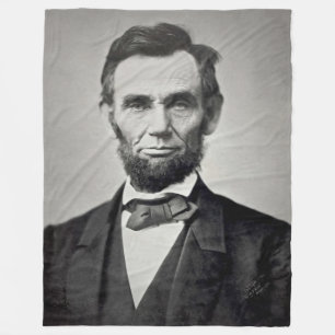 Abraham Lincoln Gettysburg Porträtt Fleecefilt