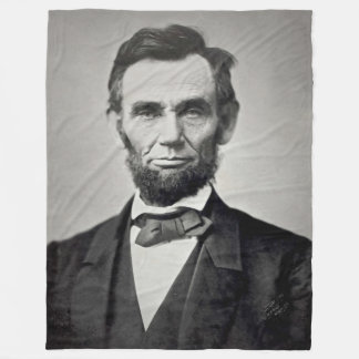 Abraham Lincoln Gettysburg Porträtt Fleecefilt