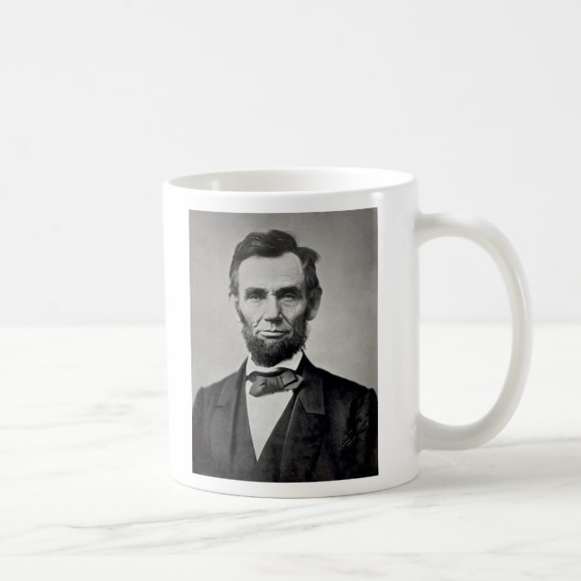 Abraham Lincoln Gettysburg Porträtt Kaffemugg (Höger)