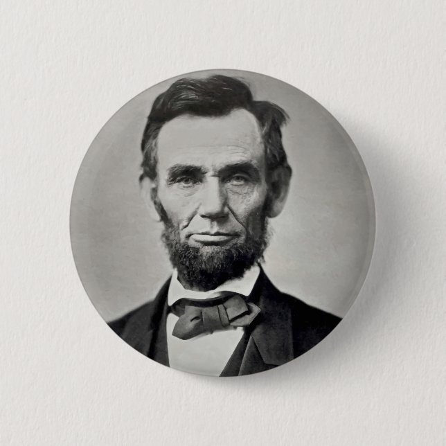 Abraham Lincoln Gettysburg Porträtt Knapp (Framsida)
