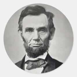 Abraham Lincoln Gettysburg Porträtt Runt Klistermärke