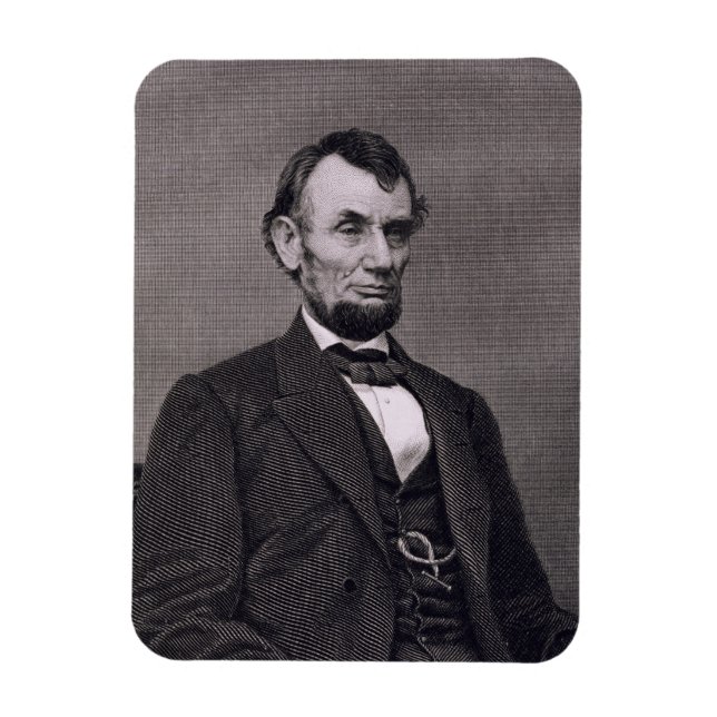 Abraham Lincoln, graverad från ett fotografi av Wi Magnet (Vertikal)
