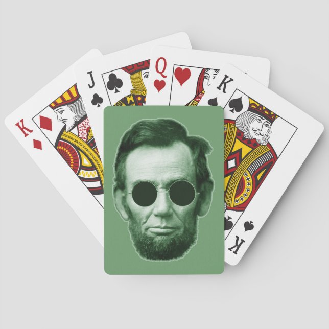 Abraham Lincoln - Grönt Casinokort (Baksidan)
