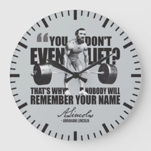 Abraham Lincoln Gym Humor - eller Hiss? Stor Klocka