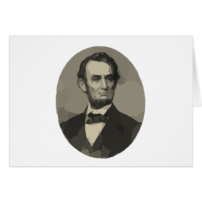 abraham lincoln hälsningskort (Framsidan Horizontal)