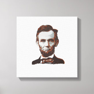 Abraham Lincoln Hand Painted by Mark Elsen Canvastryck