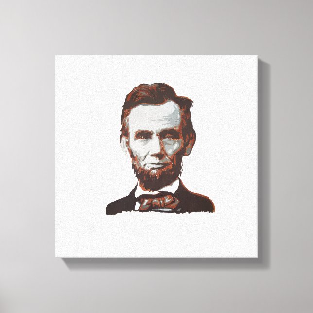 Abraham Lincoln Hand Painted by Mark Elsen Canvastryck (Framsida)