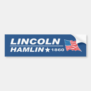 Abraham Lincoln - Hannibal Hamlin val 1860 Bildekal