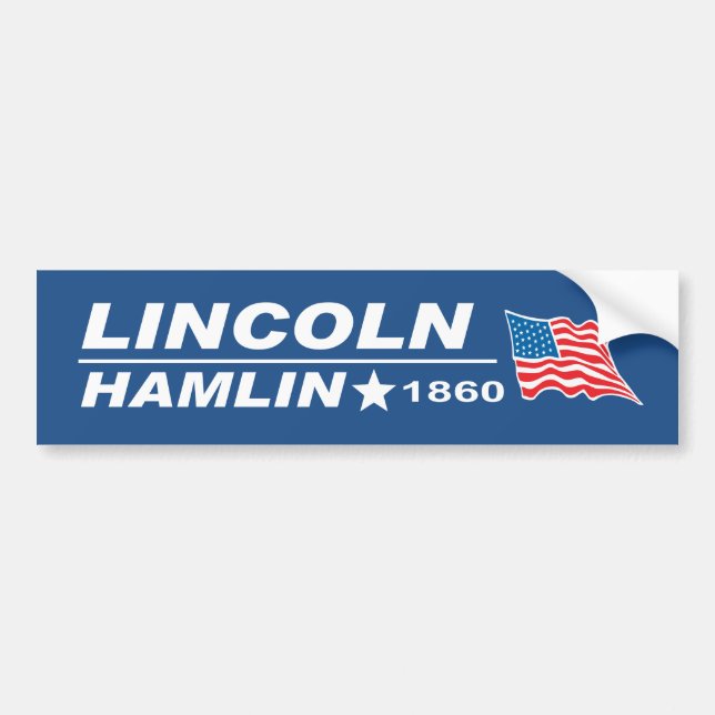 Abraham Lincoln - Hannibal Hamlin val 1860 Bildekal (Framsidan)