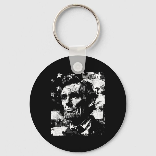 Abraham Lincoln Historielärare President 4 juli Nyckelring (Framsida)