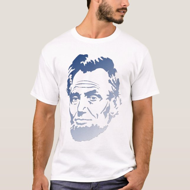 Abraham Lincoln i blått och vitt - skjorta Tröja (Framsida)