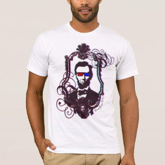 Abraham Lincoln i exponeringsglas 3D Tee Shirt