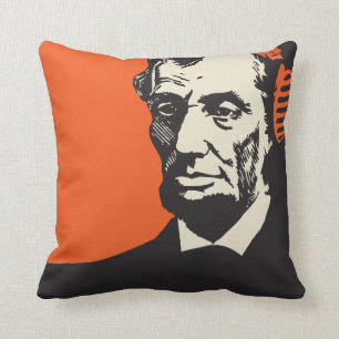 Abraham Lincoln i hörlurar Kudde