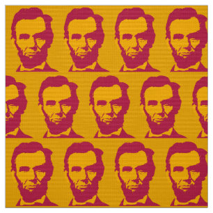 Abraham Lincoln i orange & rött Tyg