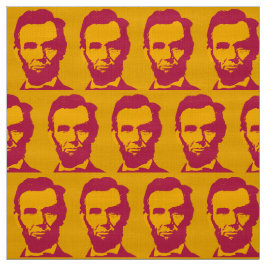 Abraham Lincoln in Pop Art Orange & Red Tyg