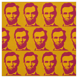 Abraham Lincoln in Pop Art Orange & Red Tyg