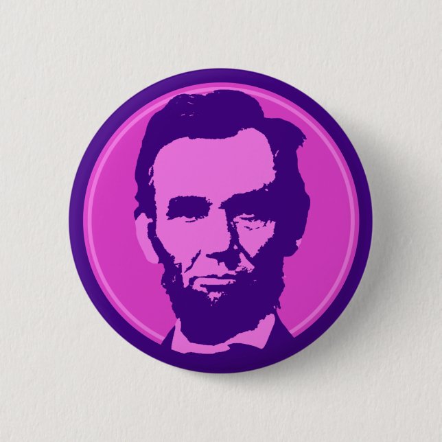 Abraham Lincoln in Pop Art Rosa & Lila Knapp (Framsida)