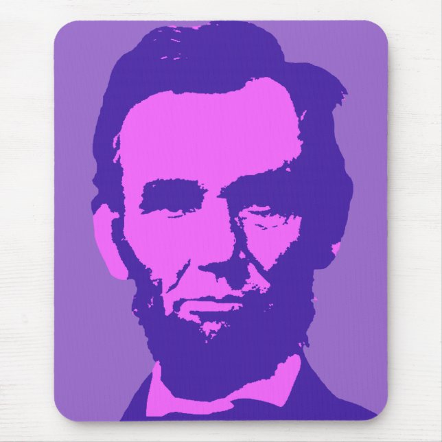 Abraham Lincoln in Pop Art Rosa & Lila Musmatta (Framsidan)