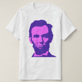 Abraham Lincoln in Pop Art Rosa & Lila Tee