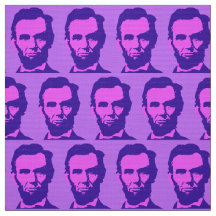 Abraham Lincoln in Pop Art Rosa & Lila